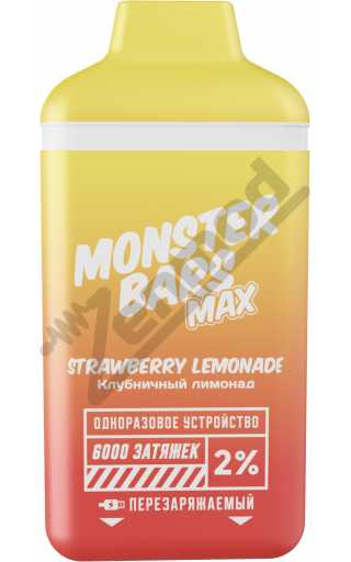 Monster Bars Max 6000 - Strawberry Lemonade