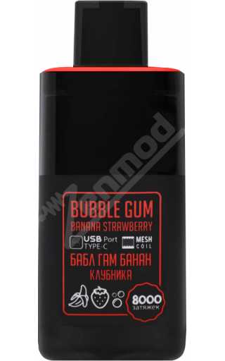 TIKOBAR 8000 - Жвачка Банан Клубника