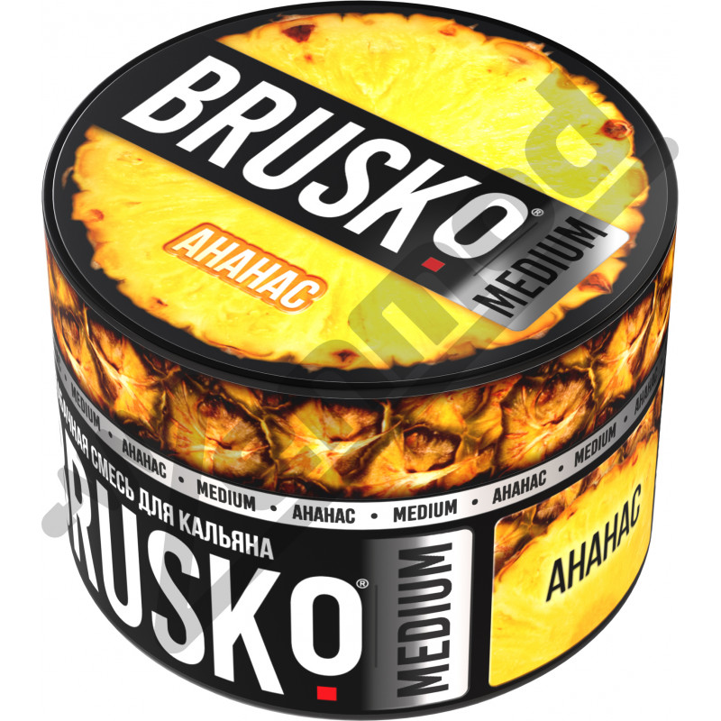 Бестабачная смесь Brusko - Ананас 50гр Фото и внешний вид — Бестабачная смесь Brusko - Ананас 50гр